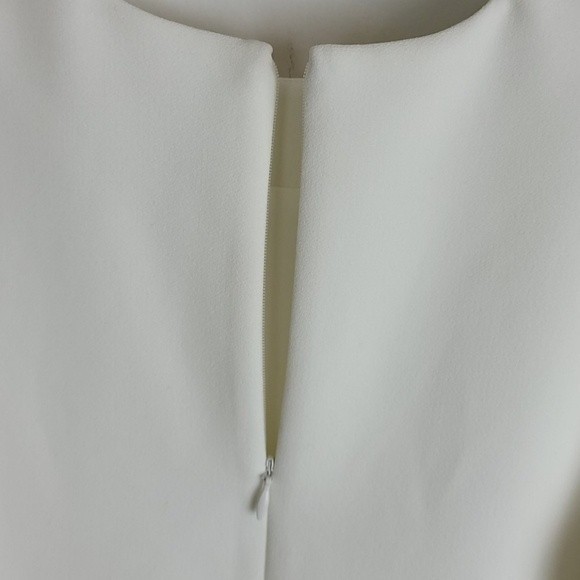 Edit bell sleeve round neck top Sz S White Modest Formal Preppy - Picture 6 of 11